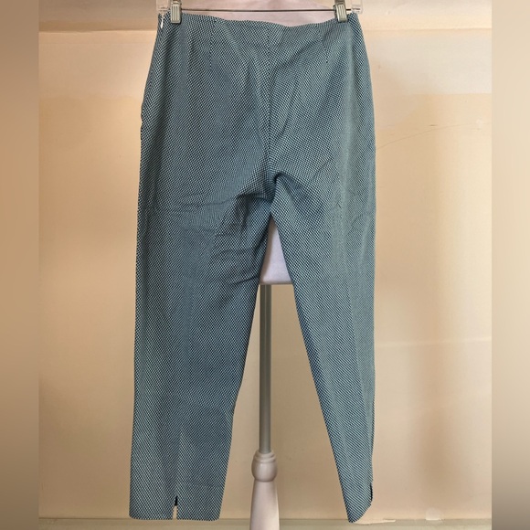 Piazza Sempione Audrey Blue Micro Print Capri Pants size IT 44 US 8 - Picture 5 of 10